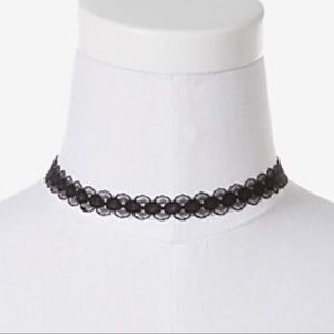 EXPRESS BLACK LACE CHOKER NECKLACE